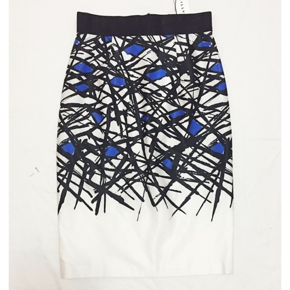 NWT Milly Signature Abstract-Prints Pencil Skirt - Picture 2 of 4